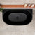 Byron Egg 1200mm Back to Wall Freestanding Bath, Matte Black