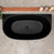 Byron Egg 1300mm Back to Wall Freestanding Bath, Matte Black