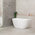 Byron Egg 1300mm Back to Wall Freestanding Bath, Matte White