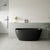 Byron Egg 1400mm Back to Wall Freestanding Bath, Matte Black