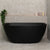 Byron Egg 1400mm Back to Wall Freestanding Bath, Matte Black