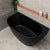 Byron Egg 1400mm Back to Wall Freestanding Bath, Matte Black