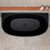 Byron Egg 1400mm Back to Wall Freestanding Bath, Matte Black
