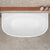 Byron Egg 1400mm Back to Wall Freestanding Bath, Matte White