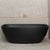 Byron Egg 1600mm Back to Wall Freestanding Bath, Matte Black