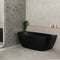 Byron Egg 1600mm Back to Wall Freestanding Bath, Matte Black