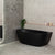 Byron Egg 1600mm Back to Wall Freestanding Bath, Matte Black