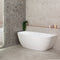 Byron Egg 1600mm Back to Wall Freestanding Bath, Matte White