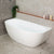 Byron Egg 1600mm Back to Wall Freestanding Bath, Matte White