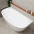 Byron Egg 1700mm Back to Wall Freestanding Bath, Gloss White
