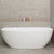 Byron Egg 1700mm Back to Wall Freestanding Bath, Matte White