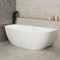 Byron Egg 1700mm Back to Wall Freestanding Bath, Matte White