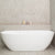 Byron Egg 1800mm Back to Wall Freestanding Bath, Gloss White