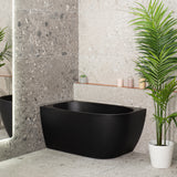 Byron Egg 1200mm Left Corner Freestanding Bath, Matte Black