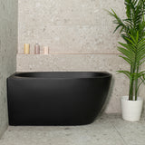 Byron Egg 1200mm Left Corner Freestanding Bath, Matte Black