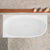 Byron Egg 1400mm Left Corner Freestanding Bath, Gloss White