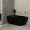 Byron Egg 1400mm Left Corner Freestanding Bath, Matte Black