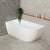 Byron Egg 1400mm Left Corner Freestanding Bath, Matte White