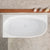 Byron Egg 1400mm Left Corner Freestanding Bath, Matte White