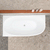 Byron Egg 1500mm Left Corner Freestanding Bath, Gloss White