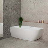 Byron Egg 1600mm Left Corner Freestanding Bath, Gloss White