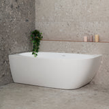 Byron Egg 1600mm Left Corner Freestanding Bath, Gloss White