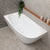 Byron Egg 1600mm Left Corner Freestanding Bath, Gloss White