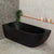 Byron Egg 1600mm Left Corner Freestanding Bath, Matte Black