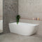 Byron Egg 1600mm Left Corner Freestanding Bath, Matte White