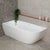 Byron Egg 1600mm Left Corner Freestanding Bath, Matte White
