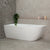 Byron Egg 1600mm Left Corner Freestanding Bath, Matte White