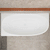 Byron Egg 1700mm Left Corner Freestanding Bath, Gloss White