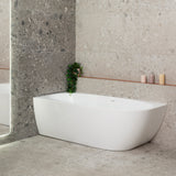 Byron Egg 1700mm Left Corner Freestanding Bath, Gloss White