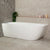 Byron Egg 1700mm Left Corner Freestanding Bath, Gloss White