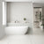 Byron Egg 1700mm Left Corner Freestanding Bath, Matte White