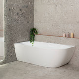 Byron Egg 1700mm Left Corner Freestanding Bath, Matte White