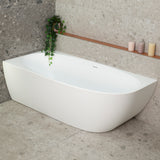 Byron Egg 1700mm Left Corner Freestanding Bath, Matte White