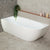 Byron Egg 1700mm Left Corner Freestanding Bath, Matte White