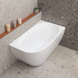 Byron Egg 1200mm Right Corner Freestanding Bath, Gloss White