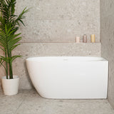 Byron Egg 1200mm Right Corner Freestanding Bath, Gloss White