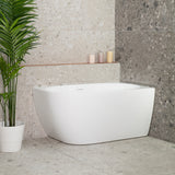Byron Egg 1200mm Right Corner Freestanding Bath, Gloss White