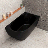 Byron Egg 1200mm Right Corner Freestanding Bath, Matte Black
