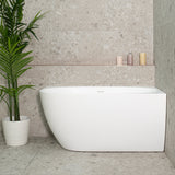 Byron Egg 1200mm Right Corner Freestanding Bath, Matte White