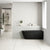 Byron Egg 1400mm Right Corner Freestanding Bath, Matte Black
