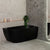 Byron Egg 1400mm Right Corner Freestanding Bath, Matte Black