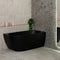 Byron Egg 1400mm Right Corner Freestanding Bath, Matte Black