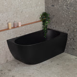 Byron Egg 1400mm Right Corner Freestanding Bath, Matte Black
