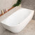 Byron Egg 1500mm Right Corner Freestanding Bath, Gloss White