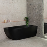 Byron Egg 1600mm Right Corner Freestanding Bath, Matte Black