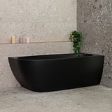 Byron Egg 1600mm Right Corner Freestanding Bath, Matte Black